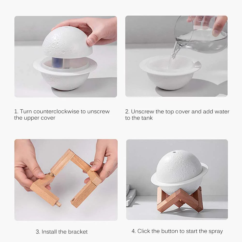 Moon Lamp Humidifier Light with Stand