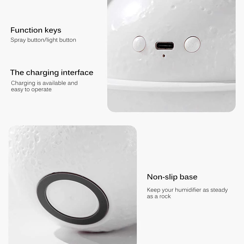Moon Lamp Humidifier Light with Stand