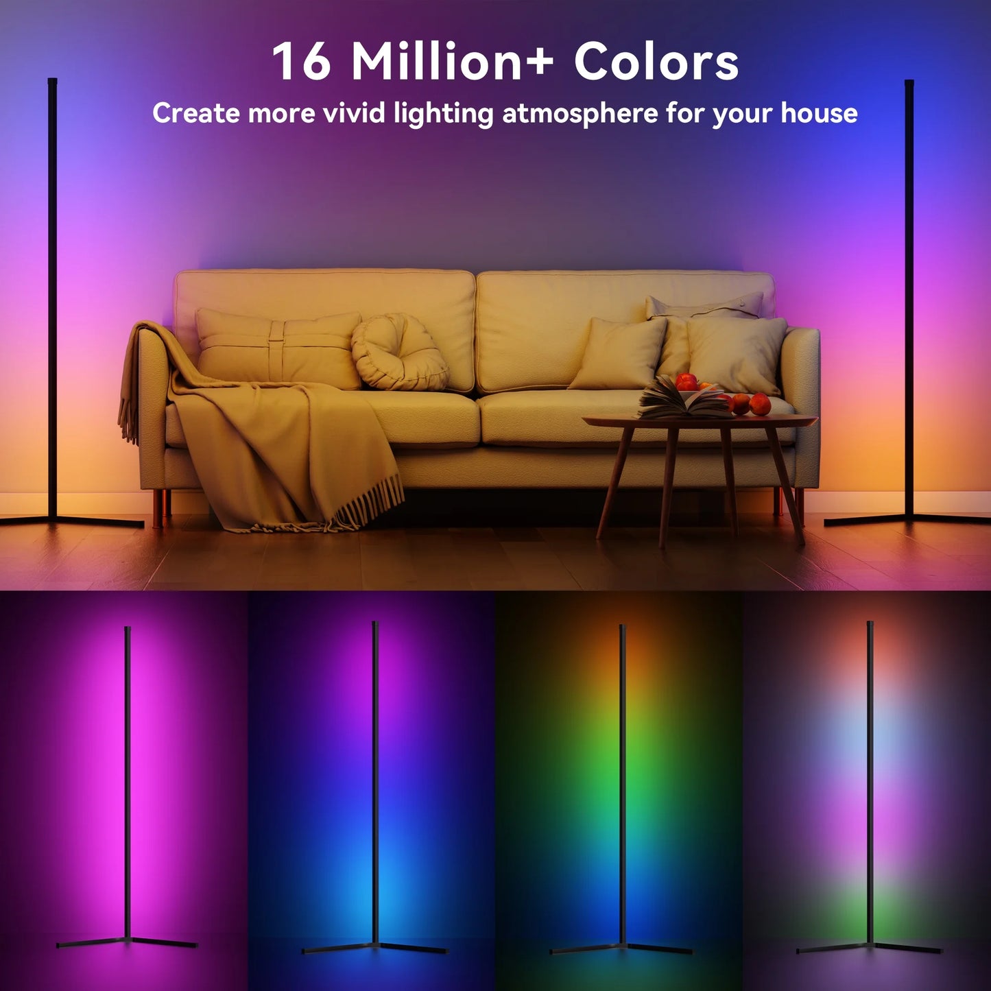 Smart RGB Floor Lamp with App&Remote