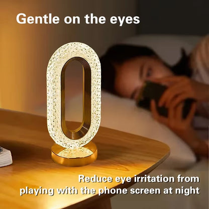  Oval Rechargeable Crystal Table Lamp Night Light (protable)