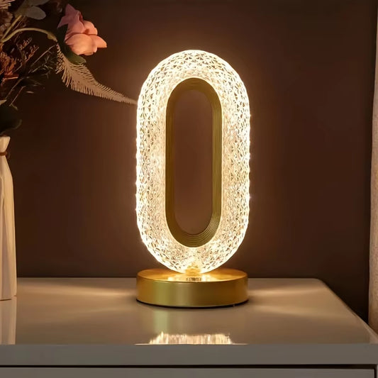  Oval Rechargeable Crystal Table Lamp Night Light (protable)