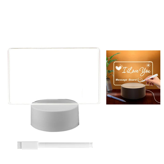 Transparent Luminous LED Night Light Writeable screen
